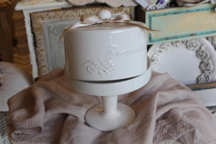 Barattolo c/coperchio in ceramica bianca d17xh26 Rituali Domestici