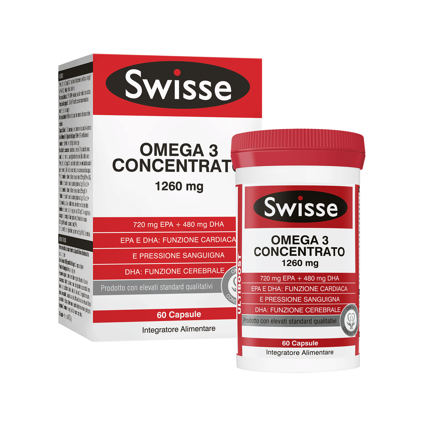 SWISSE OMEGA 3 CONCENTRATO INTEGRATORE PER IL CUORE 60 COMPRESSE