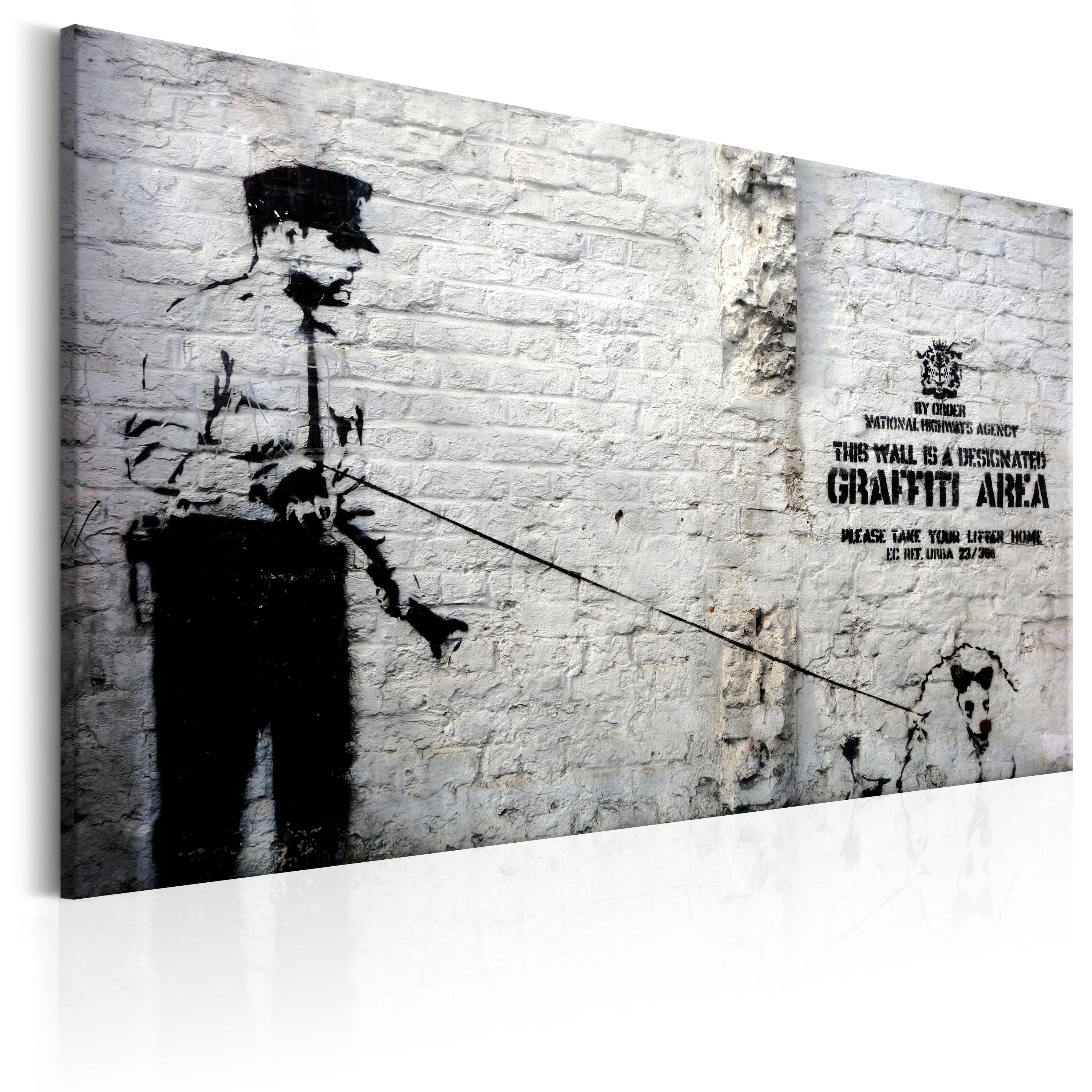 Quadro - Graffiti Area (Police and a Dog) by Banksy 60x40 ...