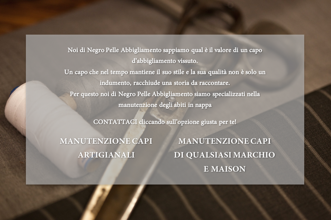 manutenzione capi in pelle