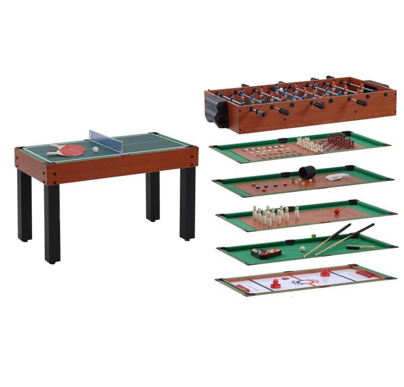 Tavolo Multigioco 5in1 Pieghevole - Ping Pong, Calcio Balilla, Bowling E Altri Giochi Per Tutta La Famiglia