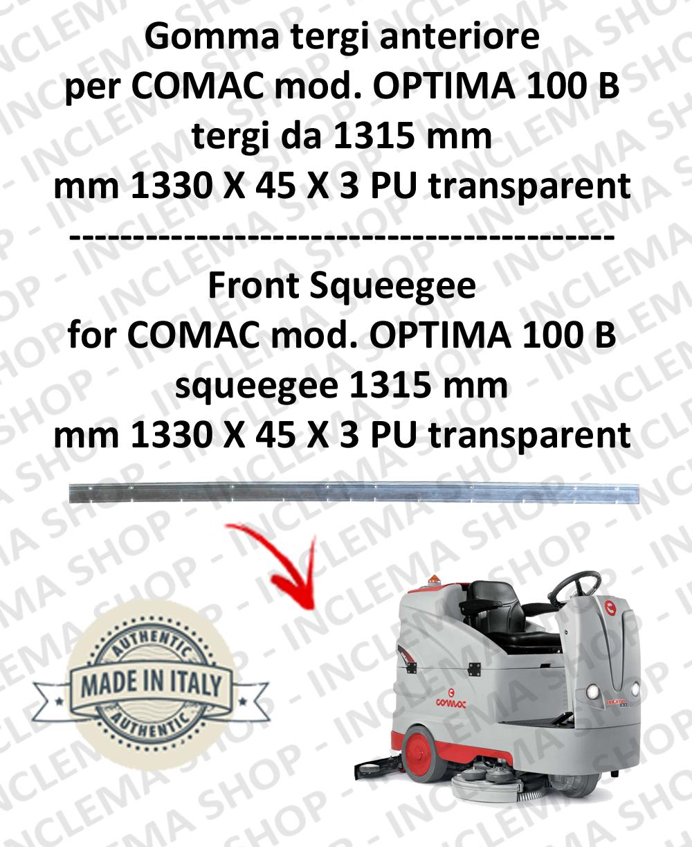 Gomma Tergi Posteriore Per Lavapavimenti Comac INNOVA 55 B – Dimensioni 750 X 70 X 5 Mm, Para Rossa, Durezza SH 33