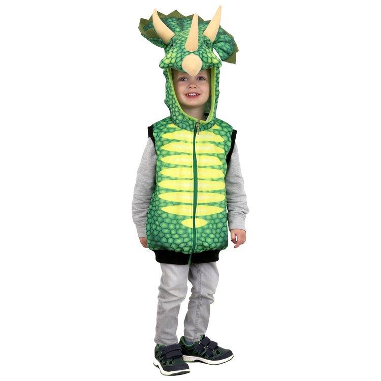 Costume da dinosauro verde bambino