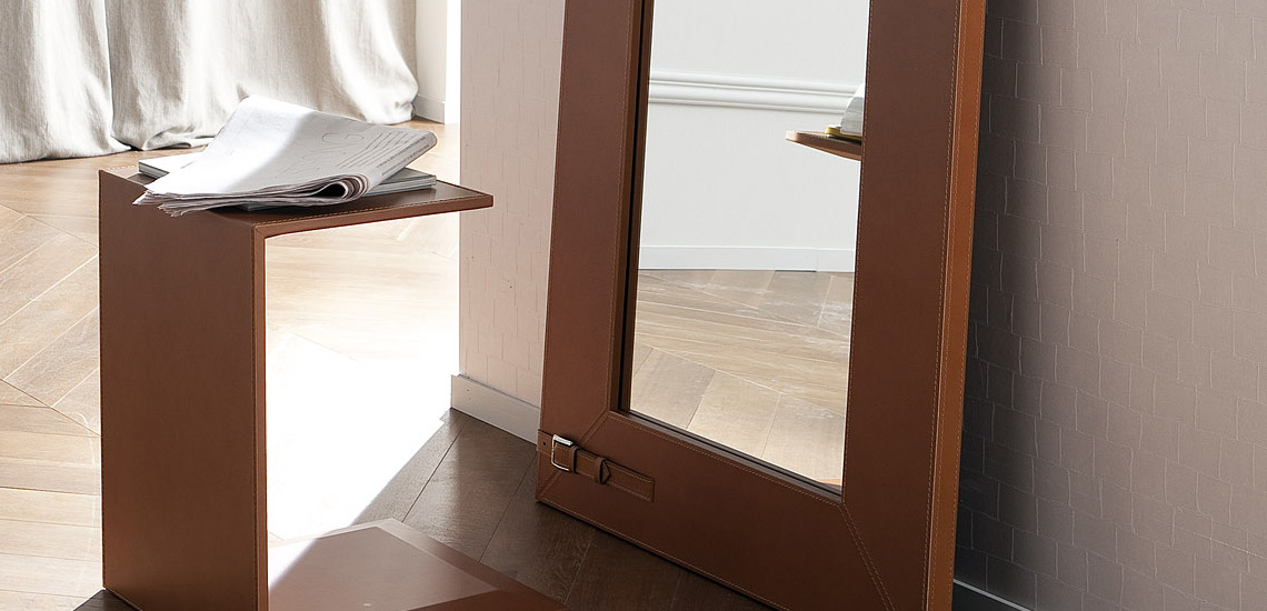 Eglooh - Sottomano Scrivania Ufficio In Cuoio Nero - Cm 50x35 - 4