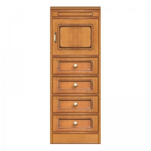 Mobile modulare componibile, cassettiera con 4 cassetti e anta, Arteferretto