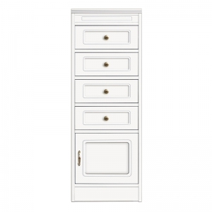 Mobile modulare componibile laccato, cassettiera con 4 cassetti e anta, Arteferretto