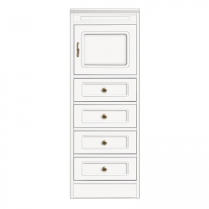 Mobile modulare componibile laccato, cassettiera con 4 cassetti e anta, Arteferretto