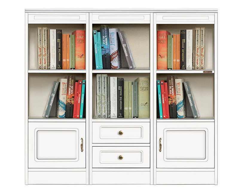 Composizione libreria bassa con 2 ante e 2 cassetti, Arteferretto