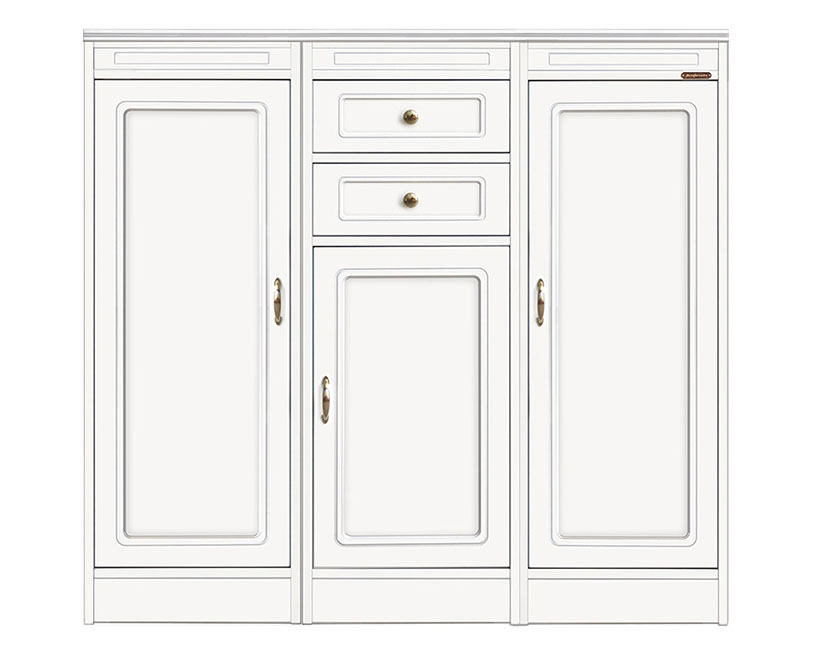 Composizione credenza modulare laccata con 3 ante e 2 cassetti, Arteferretto