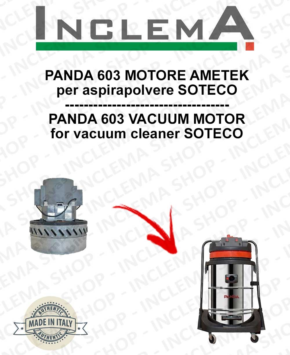 Moteur D'aspiration Ametek Pour Aspirateur SOTECO - Référence 5287627856 - Neuf Sous Blister