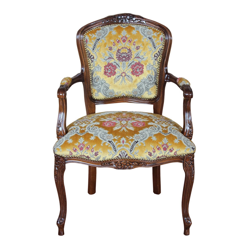 Poltroncina Parigina In Legno Marrone - Stile Classico E Pronta All'Uso, 55x45x85 Cm