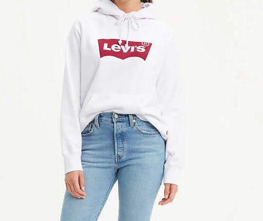 Felpa levi's bianca ragazza online