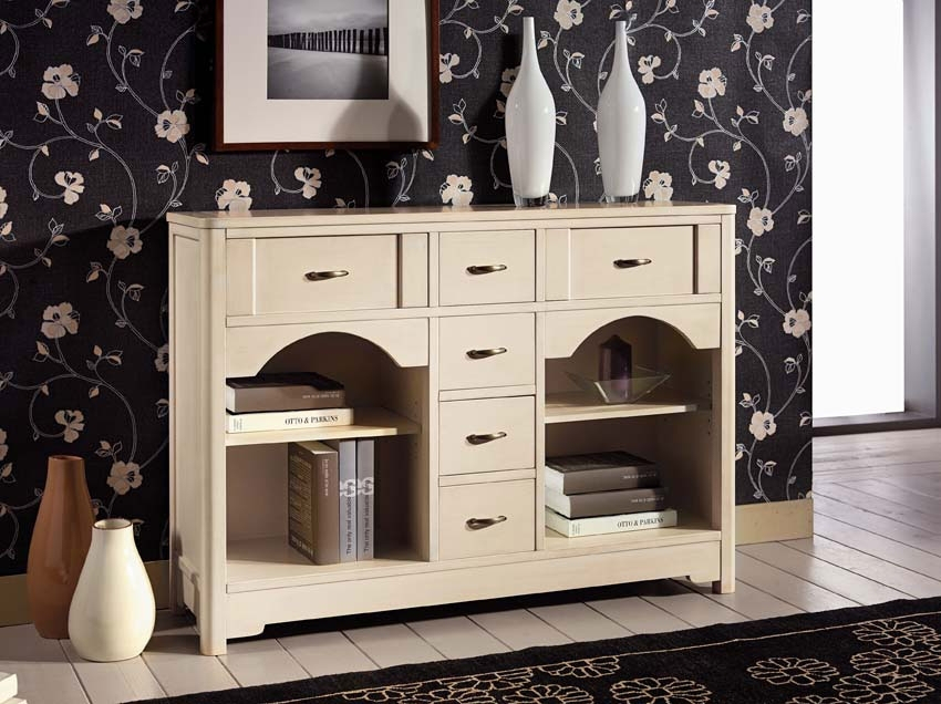Mueble aparador de almacenaje 6 cajones y compartimentos | Prixdoo.com