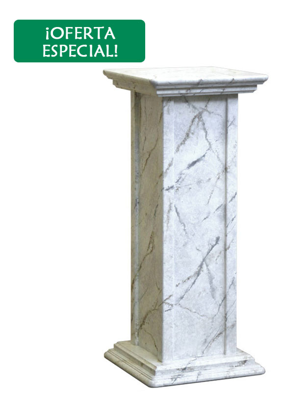 Pedestal de madera acabado mármol - oferta | Prixdoo.com