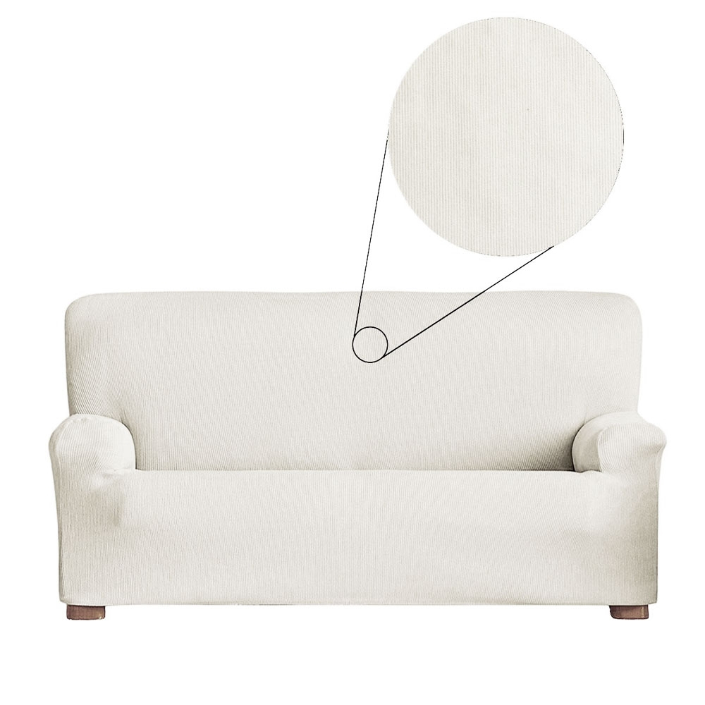 Copridivano Elasticizzato Millerighe 2 Piazze – Made In Italy, Marrone, NO STIRO, Da 110 A 150 Cm, 50% Cotone