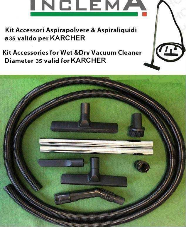 Tubo Aspiratore 2 Metri Per Aspirapolvere Kärcher A 2654/Me – Con Raccordo Caldaia A Griglia E Manico Con Regolazione Aria - 2