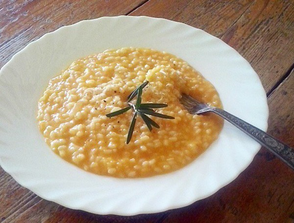 Risotto alla zucca e prosecco