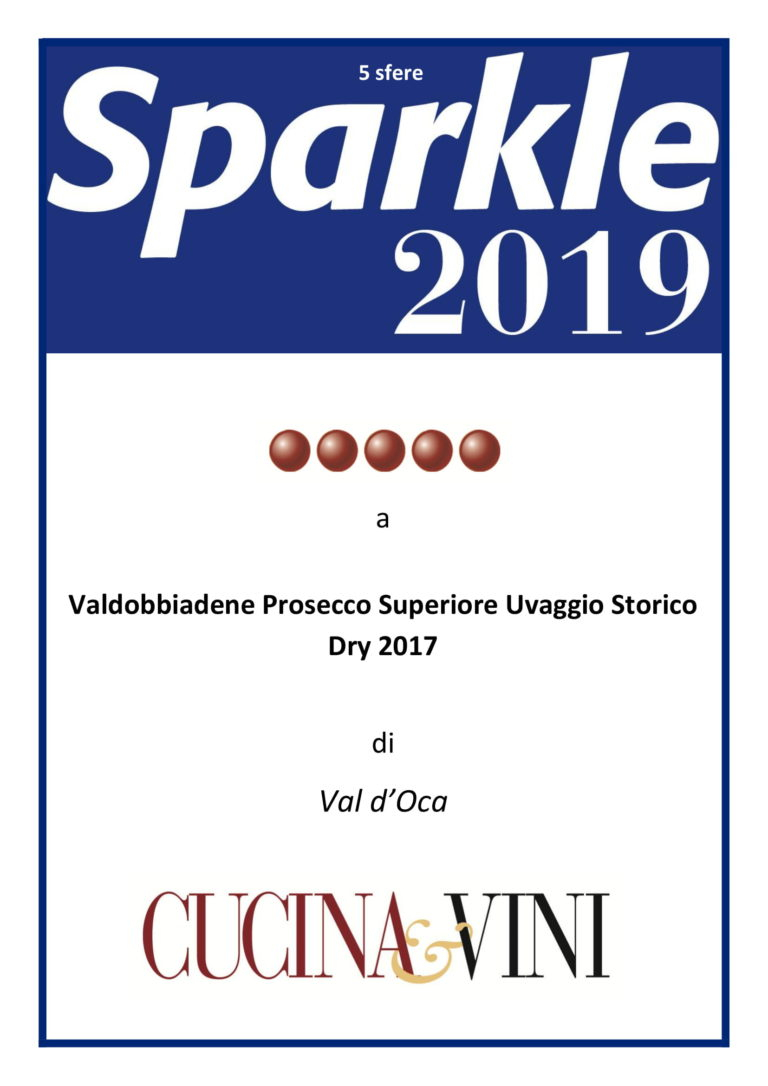 Uvaggio Storico si aggiudica le 5 sfere della guida Sparkle di Cucina & Vini