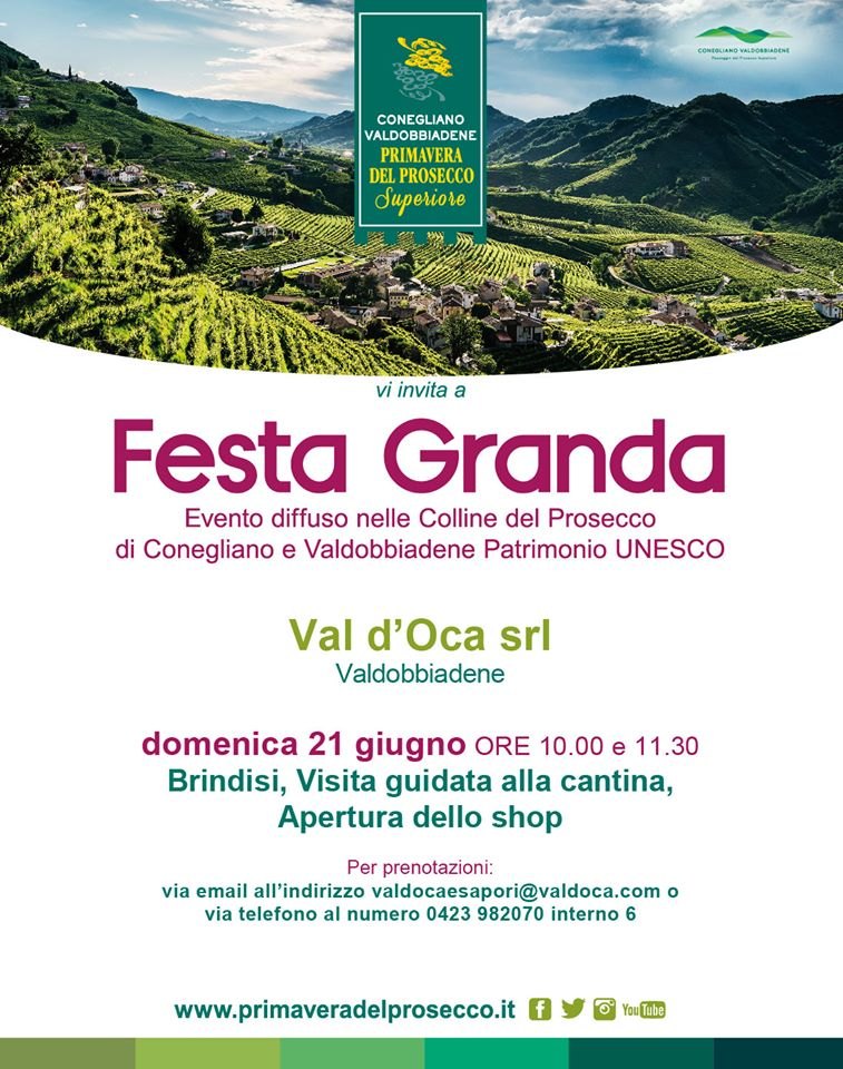Anche Val D'Oca Partecipa a 'FESTA GRANDA!'
