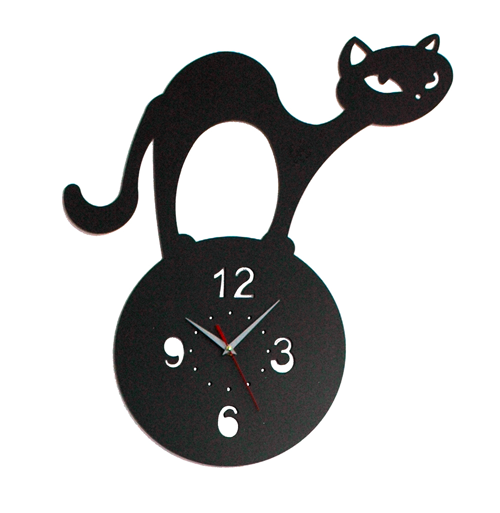 Orologio da muro con gattina nera – Lo Smagatto