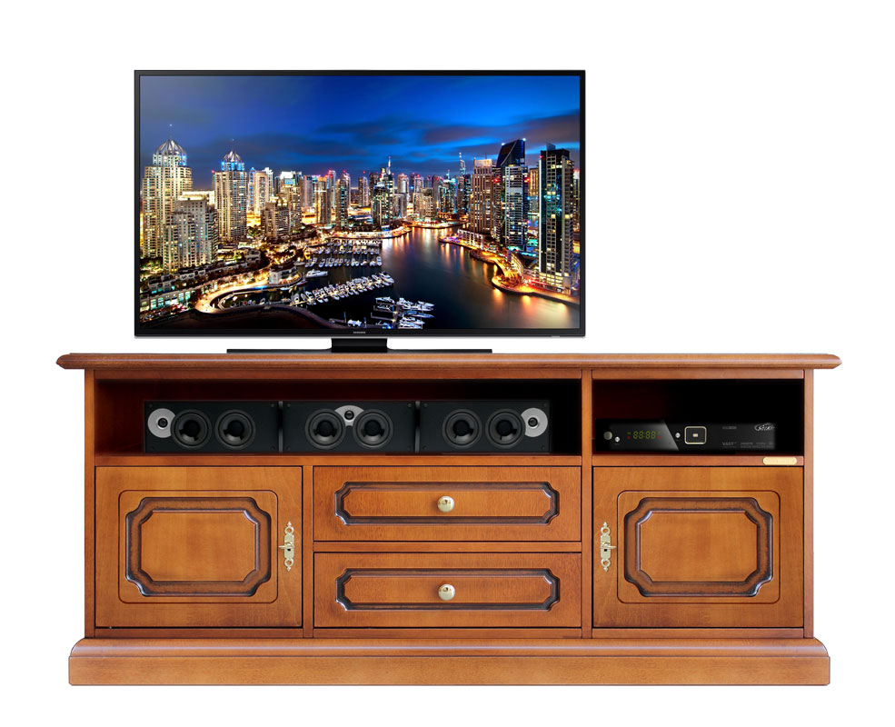 Wooden tv unit soundbar shelf Ferrettohome by Veronastyle