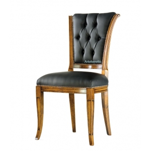 Chaise salle à manger bois et tissu Eclipse