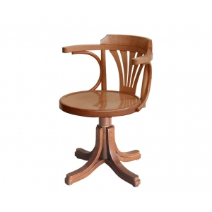 Drehstuhl mit Holzsitz, Drehstuhl Büro, Drehstuhl