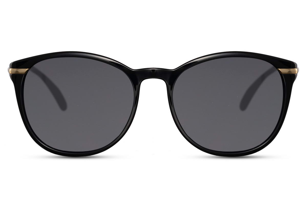 Ray-Ban - Occhiali da sole rotondi in metallo color oro con lenti nere polarizzate