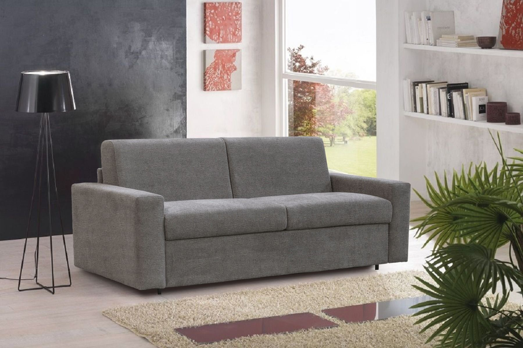 Mod. MATERA - Divano letto 3 posti con materasso matrimoniale alla