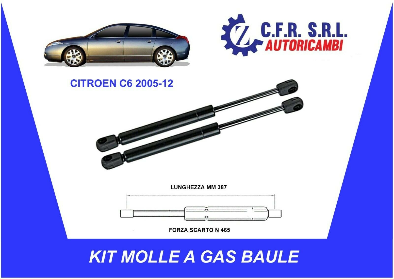 2 x Sachs Telaio Molla Spirale Set Posteriore Citroën 3858671