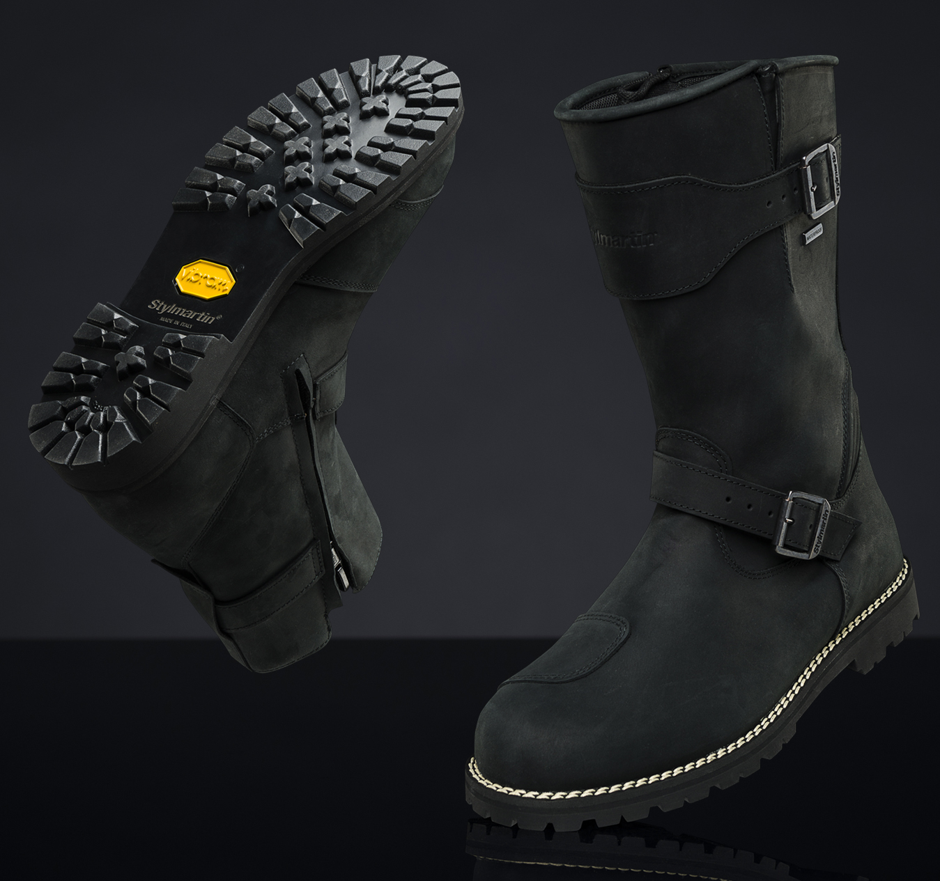 Bottes Stylmartin Legend Evo WP Black, cuir noir