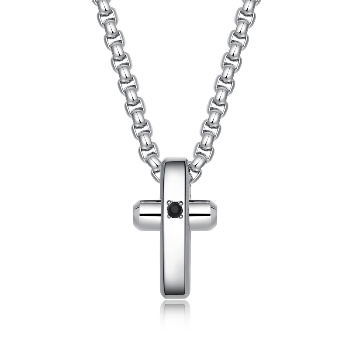 Collana Uomo Croce Celtica In Acciaio Inossidabile, Ciondolo 4,3x2,7 Cm Con Catena 55 Cm, Regalo Battesimo/Comunione (Oro/Argento/Nero)