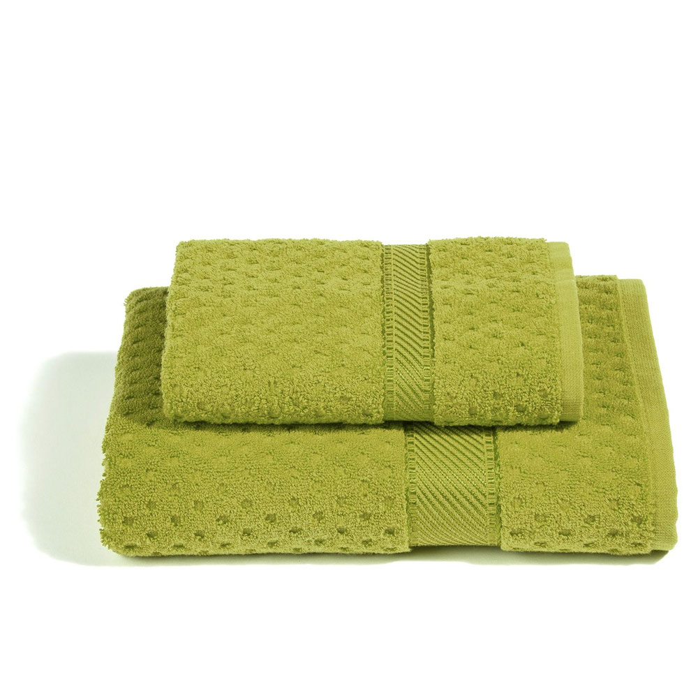 Set asciugamani spugna viso e ospite - cotone malva