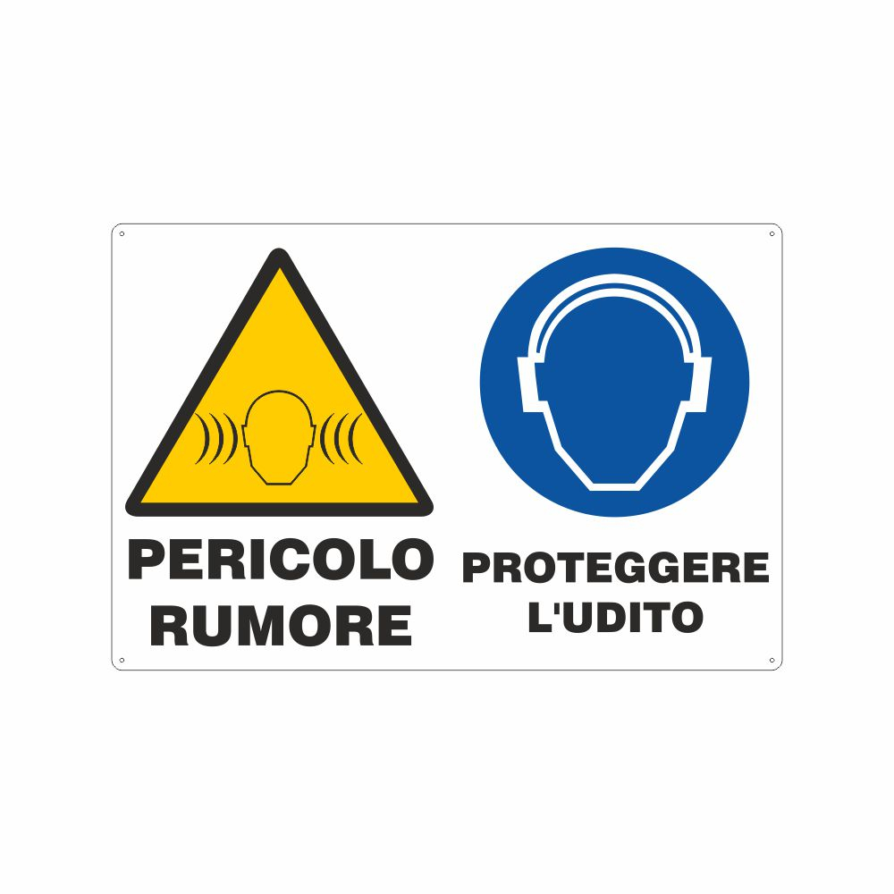 Centro Sill Shop - Cartello Pericolo rumore proteggere l'udito
