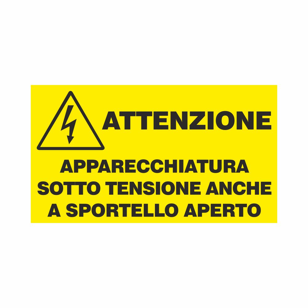 Cartello impianti elettrici sotto tensione