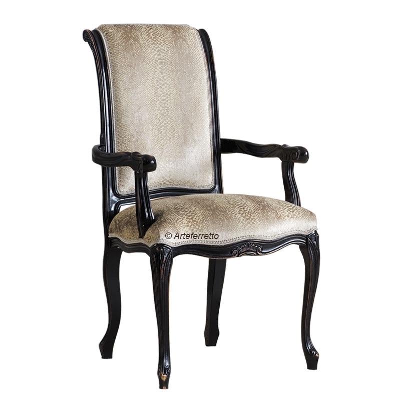 Bequemer Stuhl 'Elettra' mit Armlehnen | Frank Möbel by Arteferretto