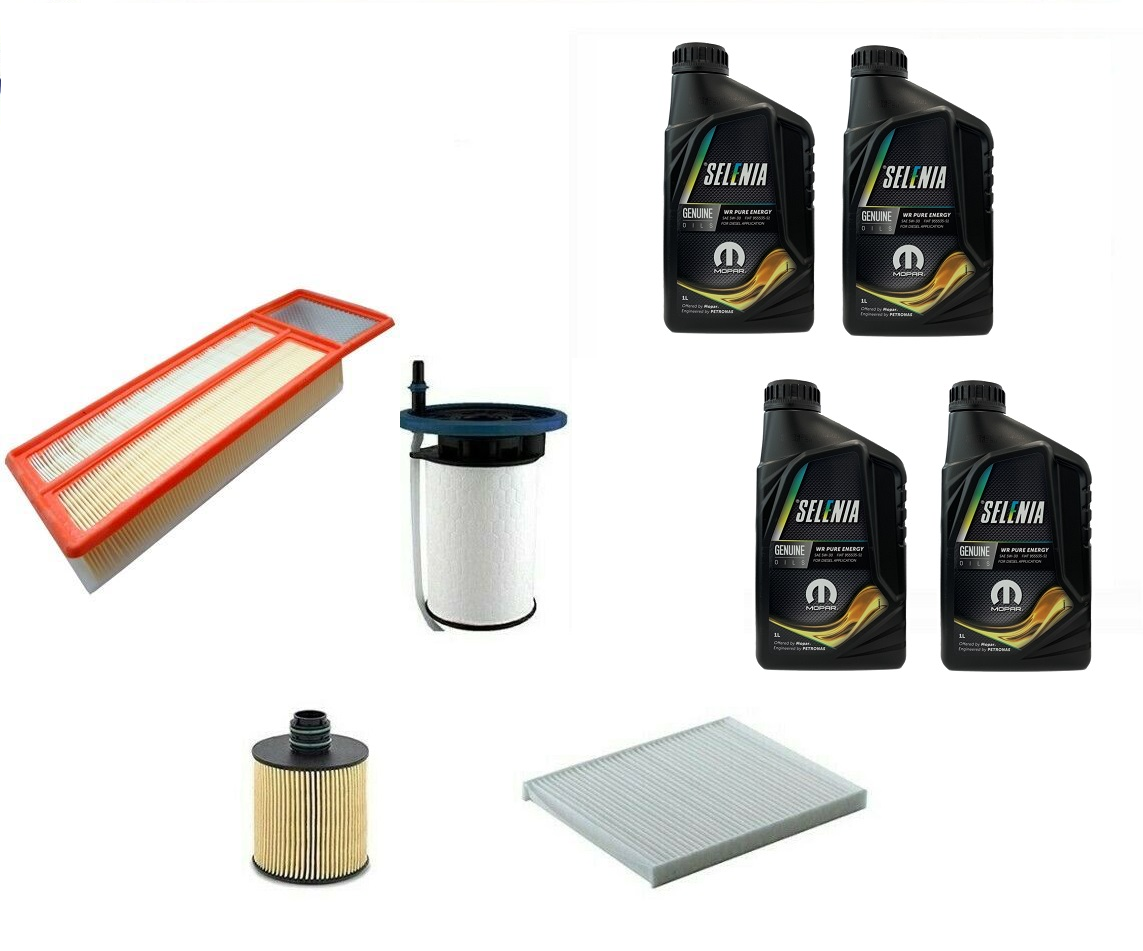 Kit Tagliando 4 Filtri Per Fiat 500 L 1.6 Multijet Diesel | Filtro Olio, Aria, Gasolio, Abitacolo - Foto 3