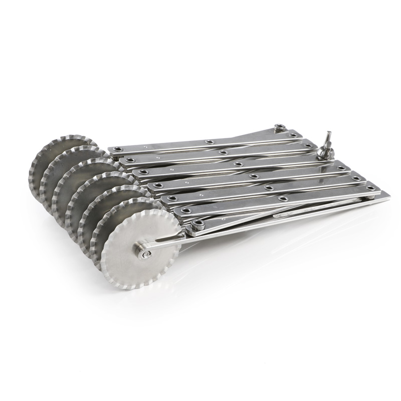 Extensible pasta cutter 7 wavy blades Hammered Martellato
