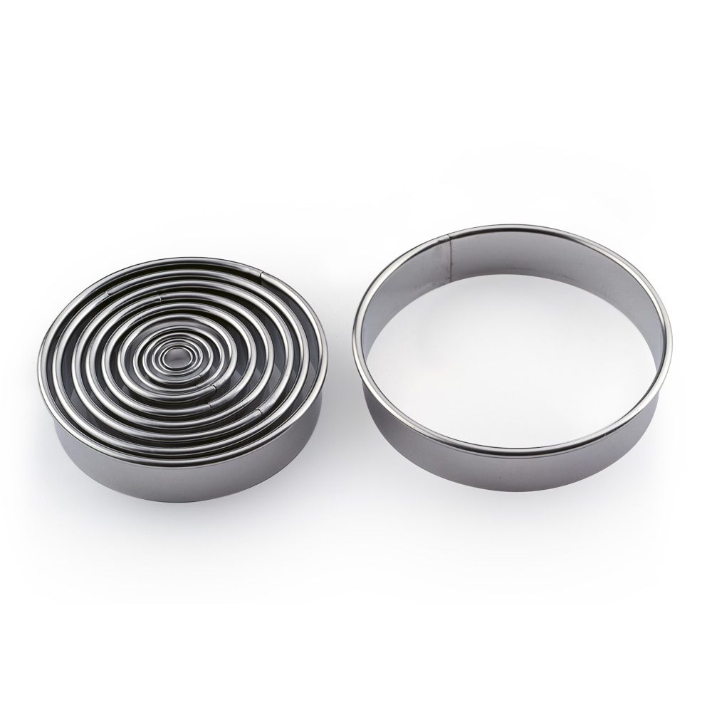 Round pasta cutter set 12 pieces Hammered Martellato