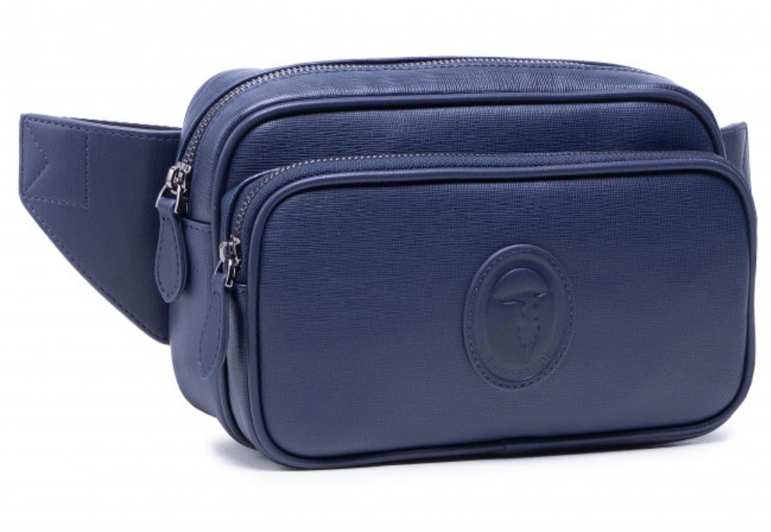 Trussardi Marsupio Urban saffiano blu