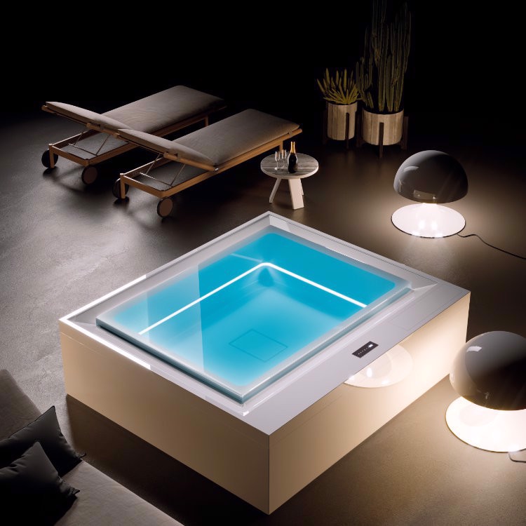 Vasca Idromassaggio Jacuzzi® Essential 130X145 Schienale a Destra -  Iperceramica