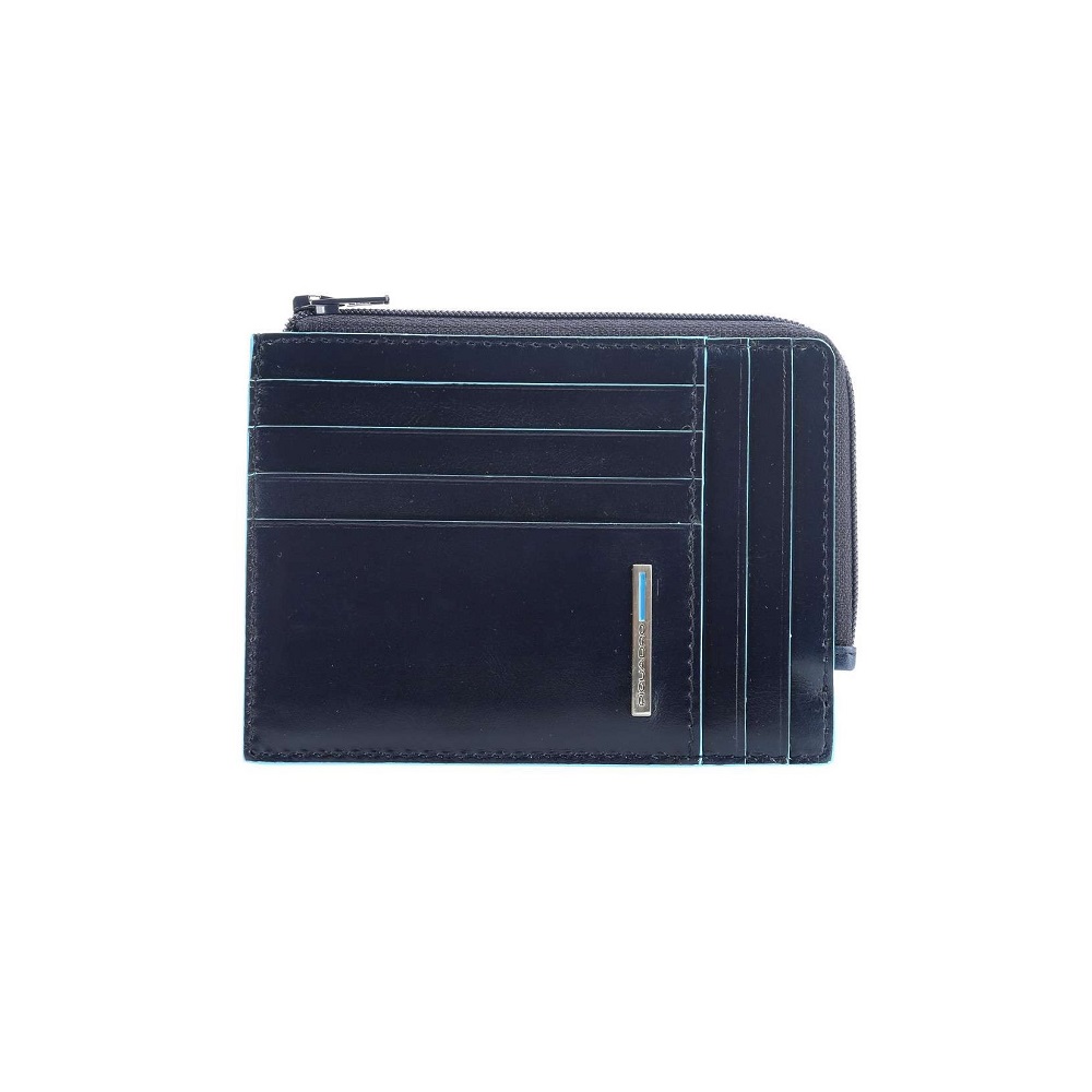 PIQUADRO BUSTINA ZIP PORTADOCUMENTI PORTA CARTE DI CREDITO BLU CON RFID  BLUE SQUARE ART. PU1243B2R/BLU2