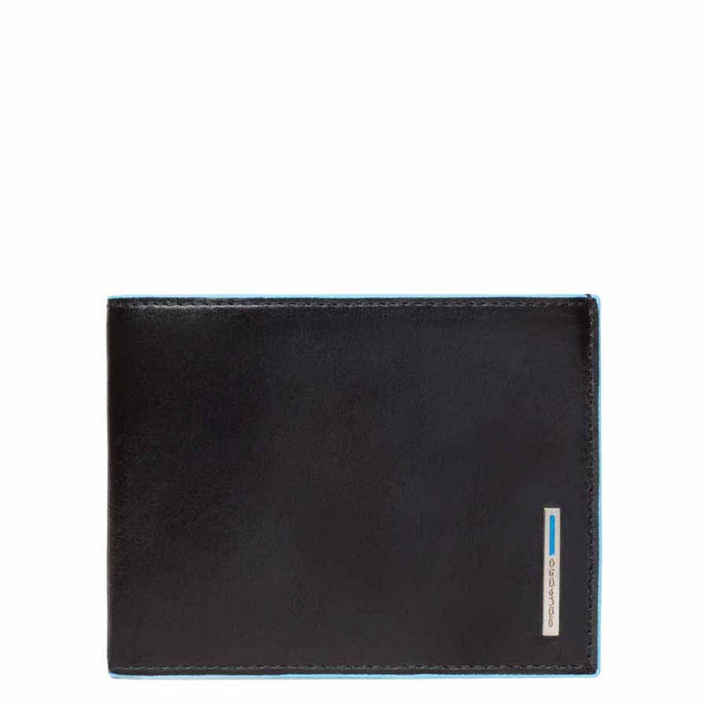 Piquadro Porta carte di credito in pelle Blue square Nero