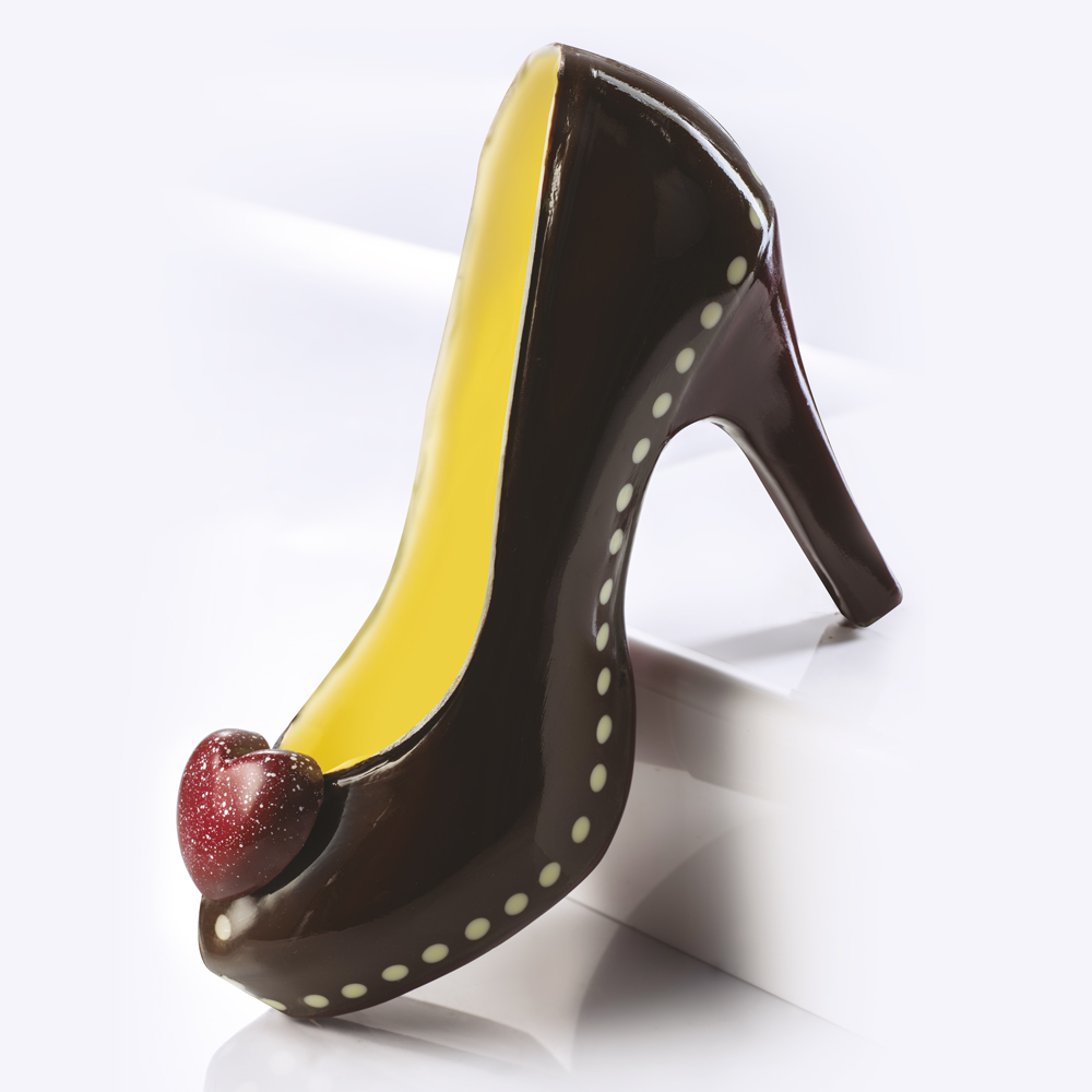 Chaussure à talon en chocolat