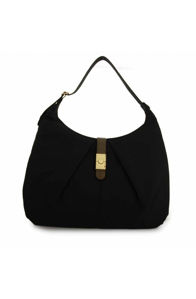 Borsa a spalla in nylon nero