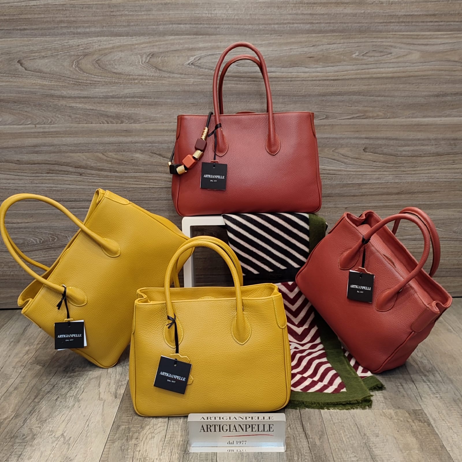 Borsa in Tela Cerata Colori Assortiti L - NaturDecor