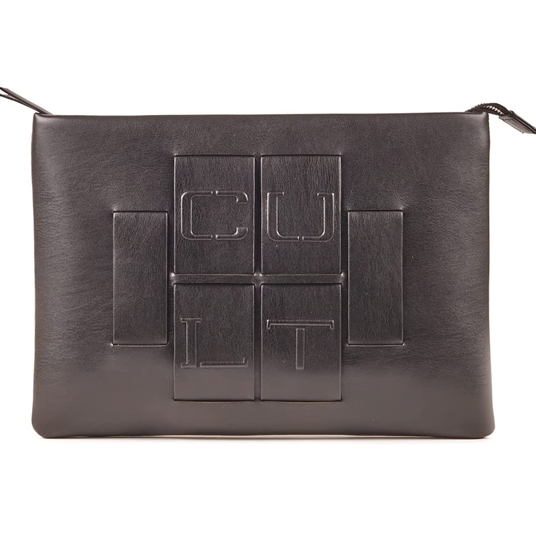 Pochette Busta in ecopelle da donna Cult nera con tasca interna