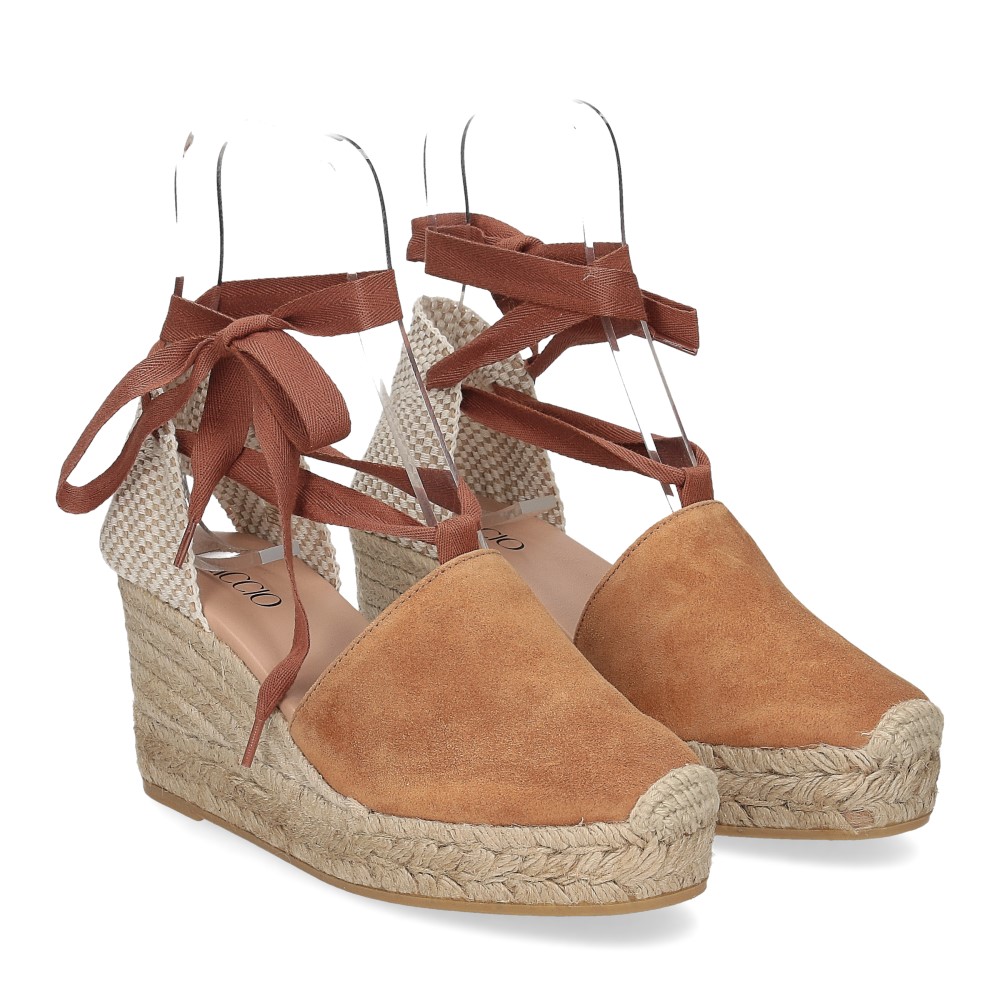 Il Laccio Campesina espadrillas Valencia double camoscio cuoio