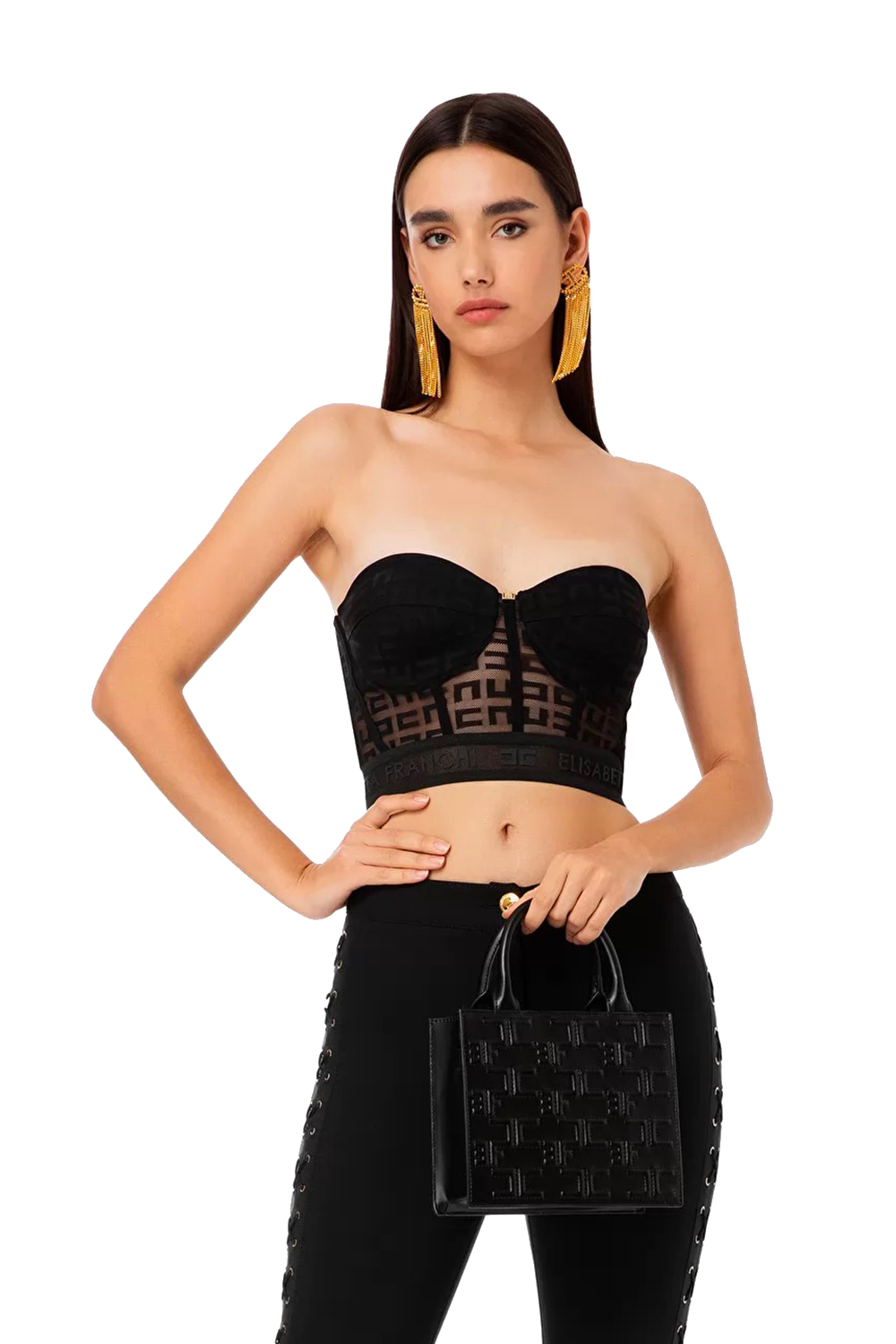 Black lace bustier, Icône