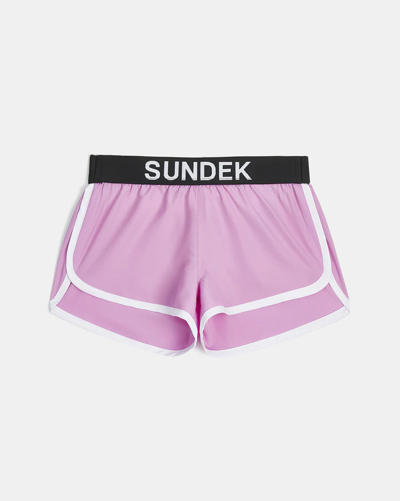 LULIN Shorts Corto Con Fascia Elastica – Modello Casual Con Aperture Laterali Curve E Scritta Sundek